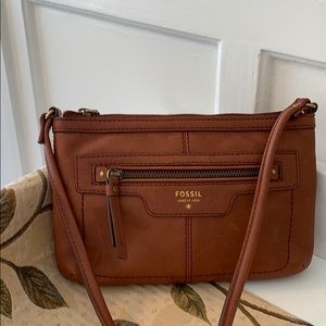 Brow fossil crossbody bag